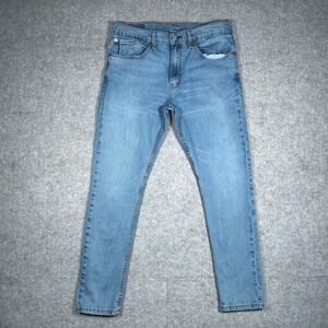 Levi's 512 Denim Jeans Women 34x32 Blue Slim Taper Stretch Casual Modern‎